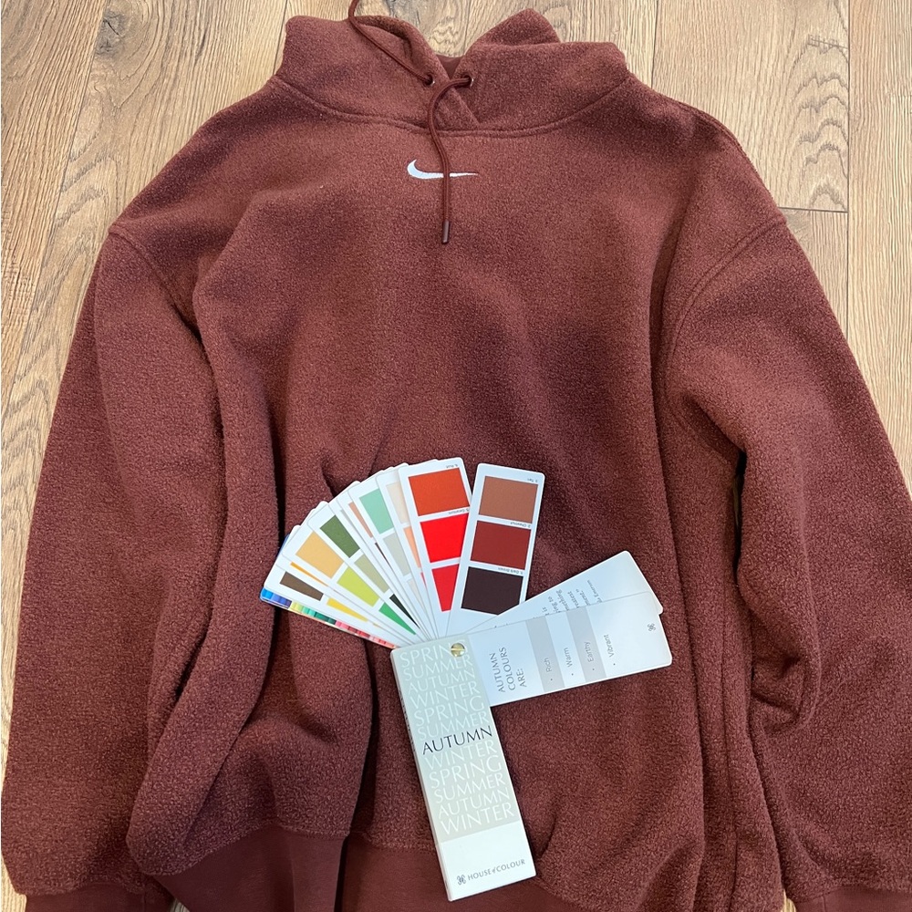 Nike Burgundy Fleece Hoodie